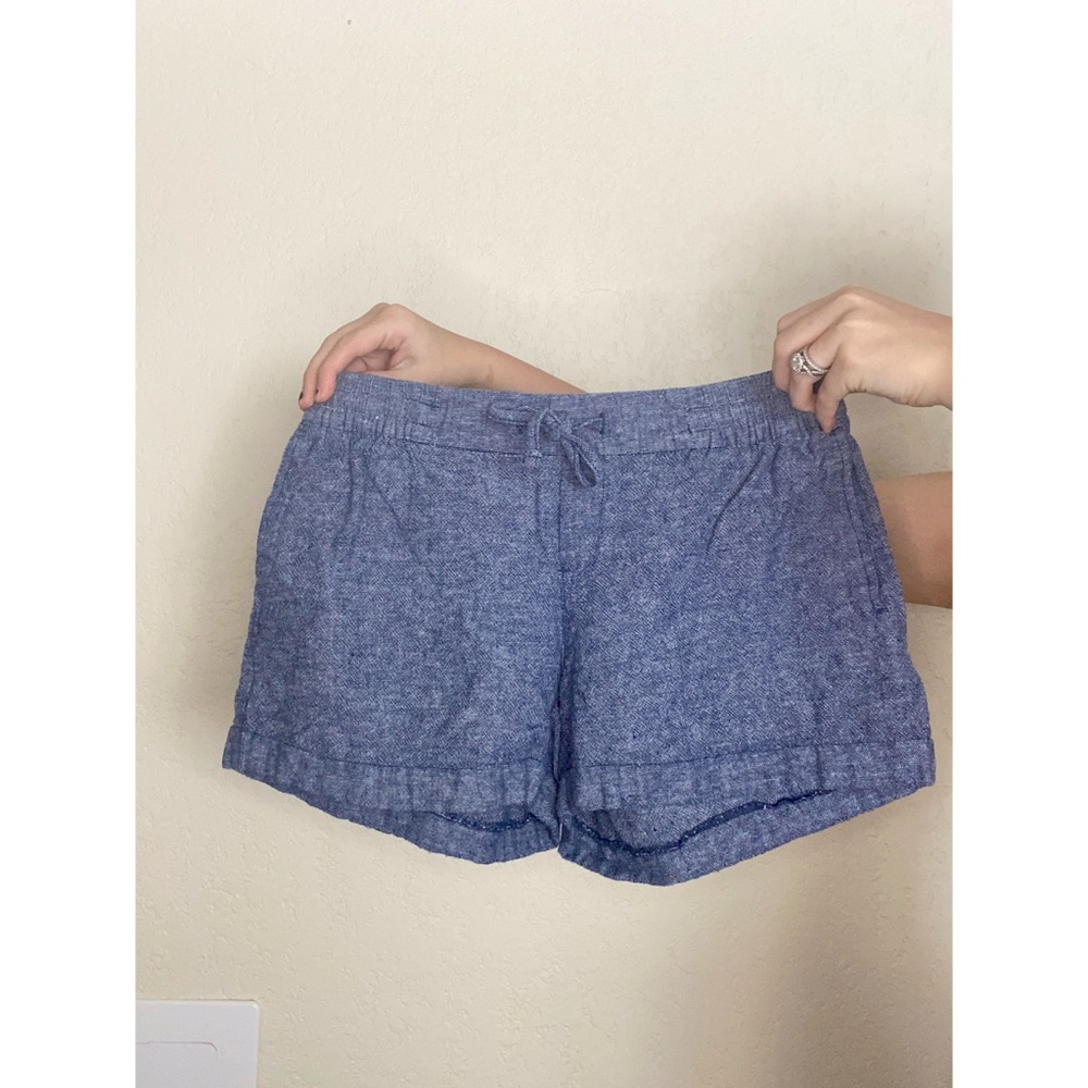 old navy heathered blue fabric shorts